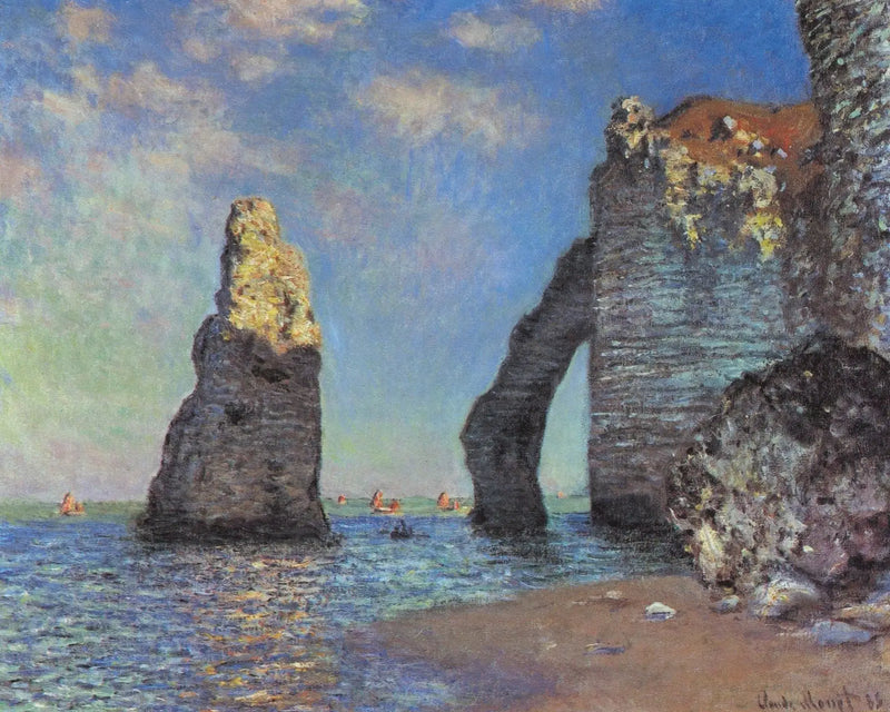 Los Acantilados en Étretat - Claude Monet
