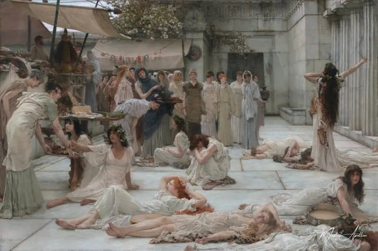 Les femmes d'Amphissa - Lawrence Alma-Tadema - Reproductions de tableaux et peintures haut de gamme