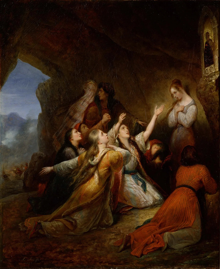 Las mujeres griegas imploran la ayuda de la Virgen - Ary Scheffer