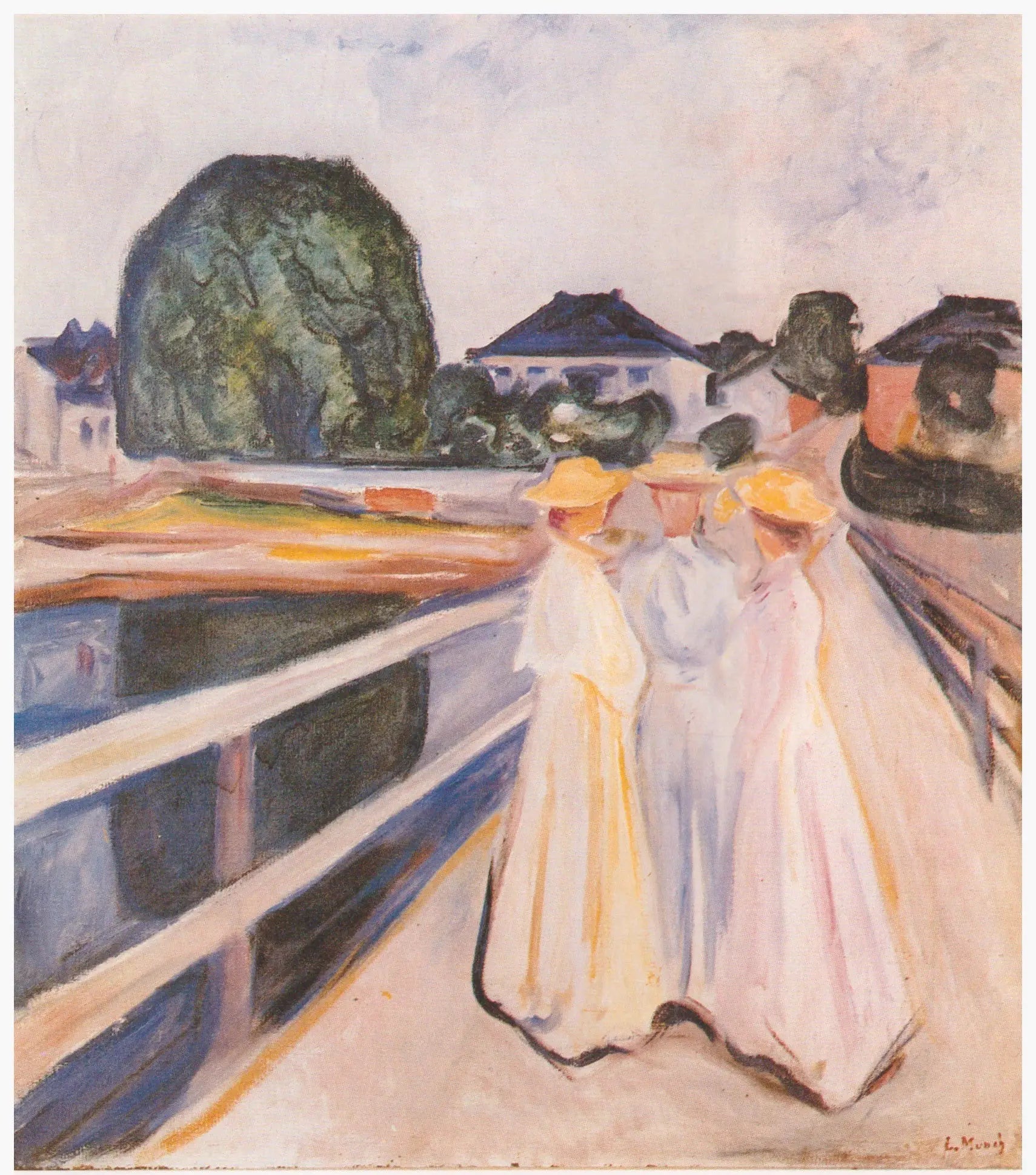 Les Femmes sur le pont - Edvard Munch image 1 reproduction réalisée par Alpha Reproduction