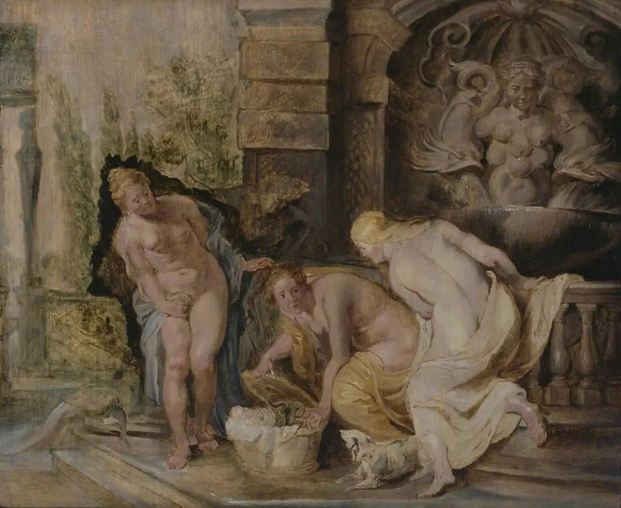 Las chicas de Cécrope descubriendo a Érichthonios - Peter Paul Rubens