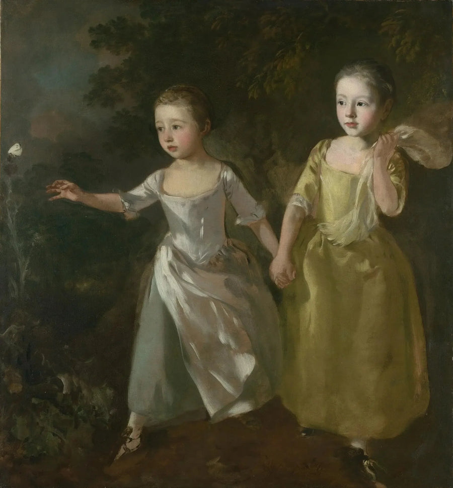 Las chicas del pintor en la caza de mariposas - Thomas Gainsborough