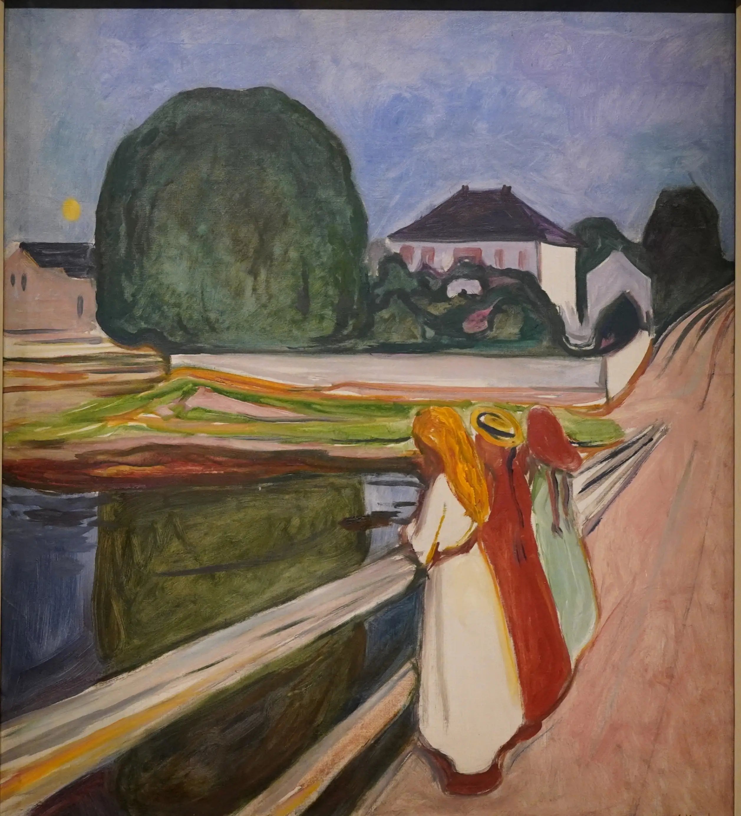 Reproduction du tableau « Les Filles sur le pont - Edvard Munch » par Alpha Reproduction en peinture à l’huile