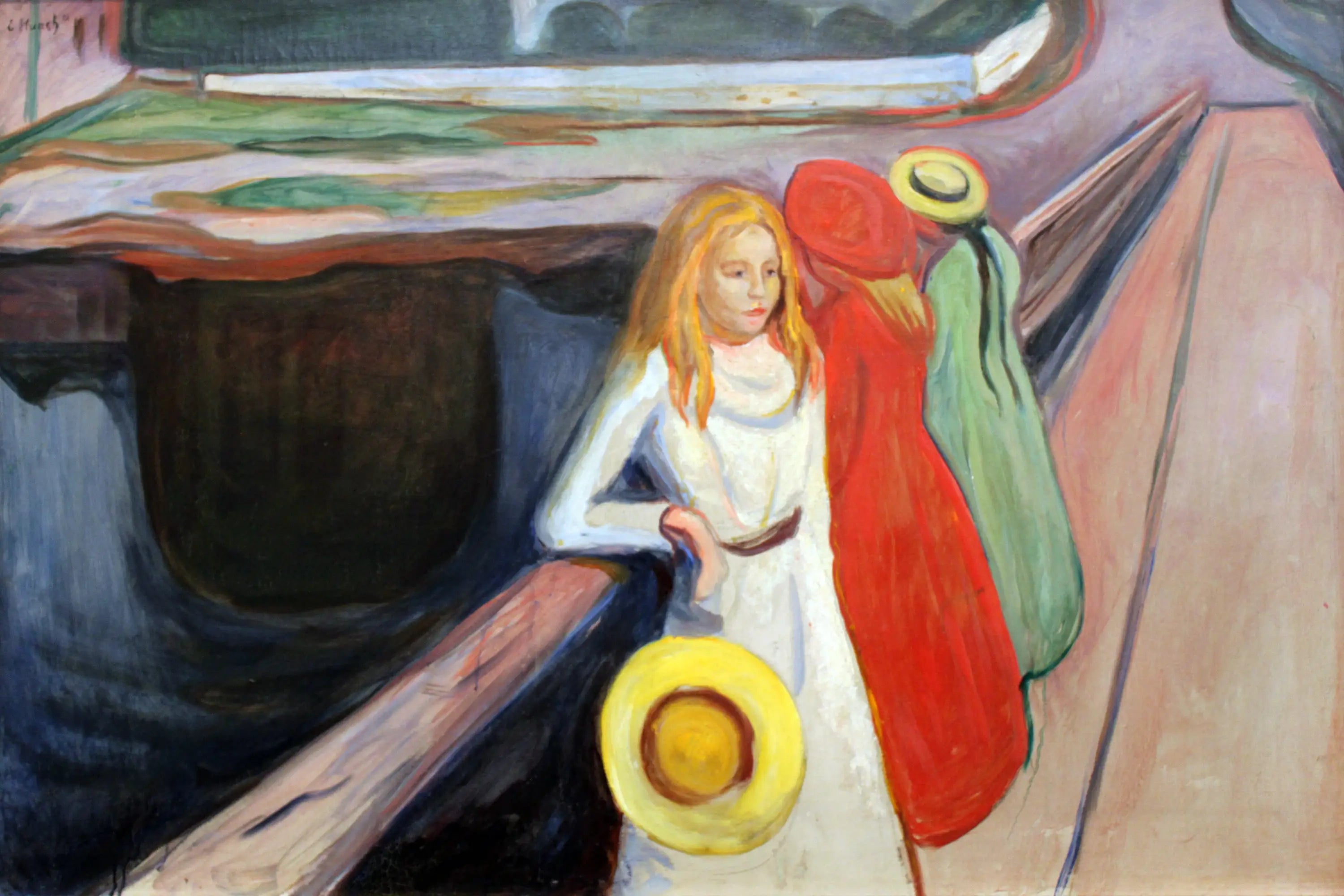 Reproduction du tableau « Les Filles sur le pont - Edvard Munch » par Alpha Reproduction en peinture à l’huile