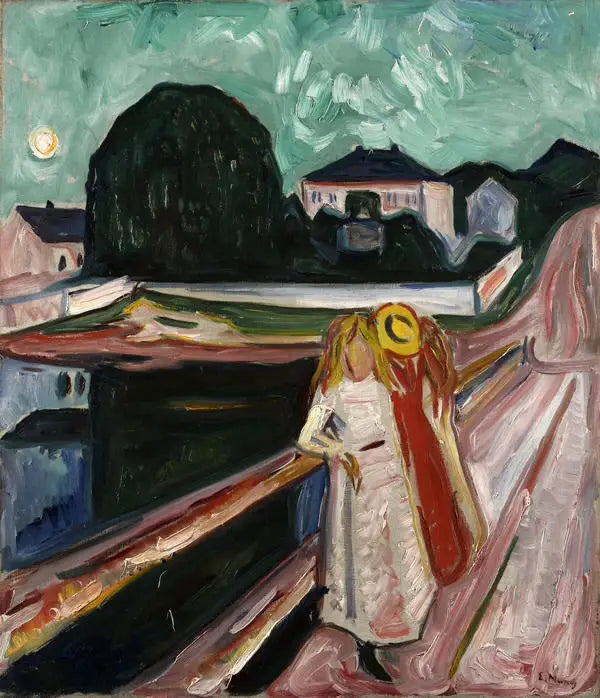 Reproduction du tableau « Les Filles sur le pont - Edvard Munch » par Alpha Reproduction en peinture à l’huile