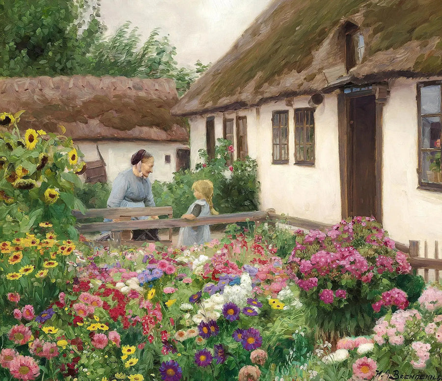 Las flores del jardinero. - H. A. Brendekilde
