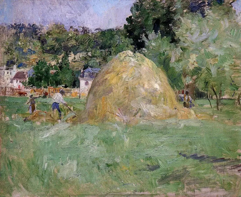 Los heno en Bougival - Berthe Morisot