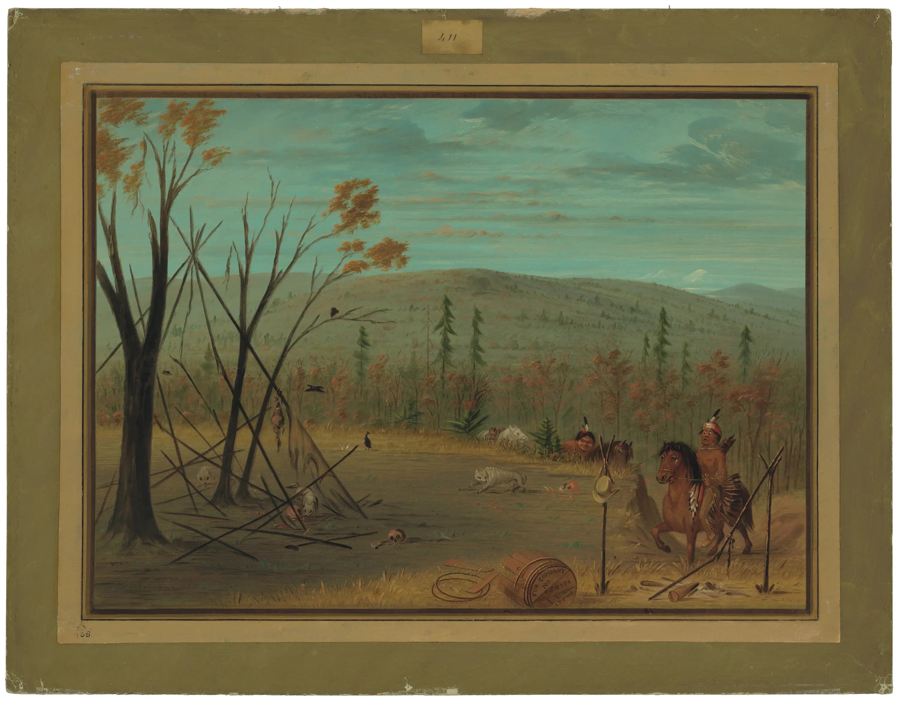 Les frères Cheyenne reviennent de leur chasse d’automne - George Catlin - Alpha Reproduction