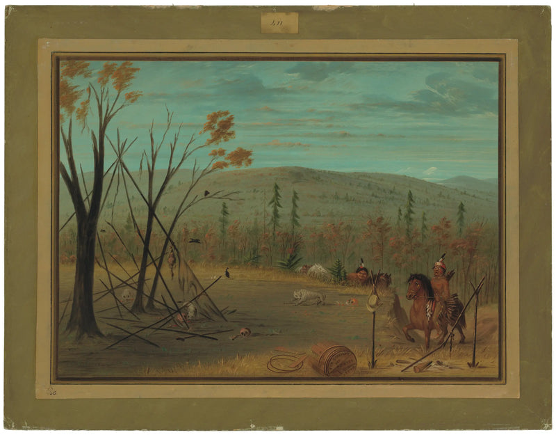 Los hermanos Cheyenne regresan de su caza de otoño - George Catlin