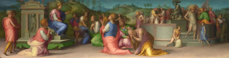 Los hermanos de José piden ayuda - Pontormo