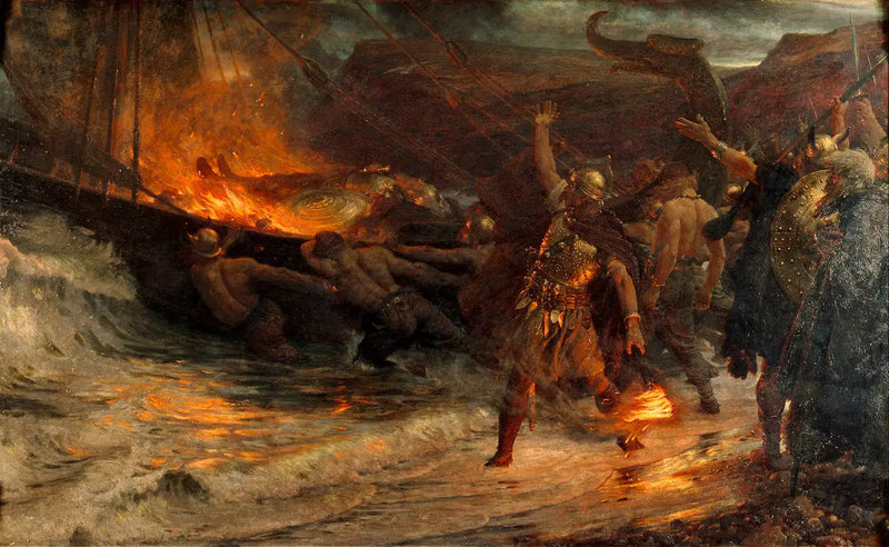Los funerales de un vikingo - Frank Bernard Dicksee