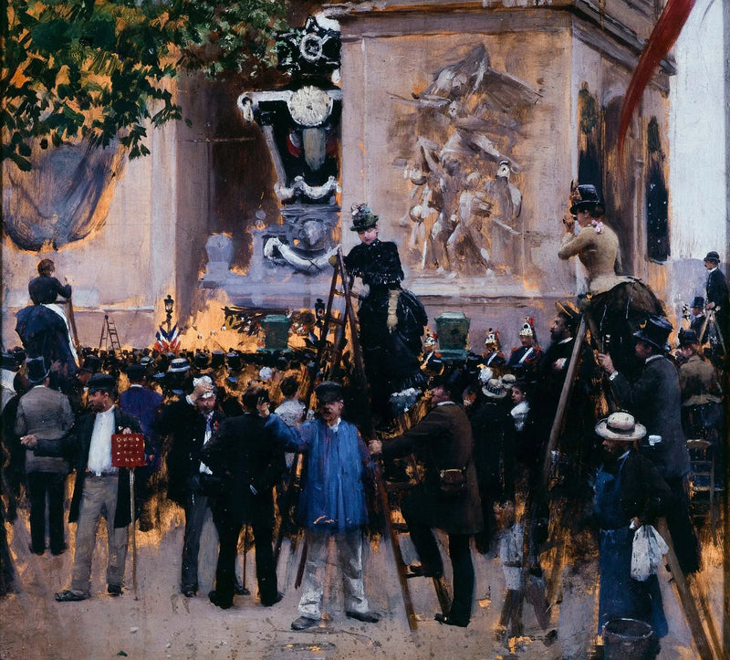 Los funerales de Victor Hugo, plaza de l'Étoile (1 de junio de 1885) - Jean Béroud