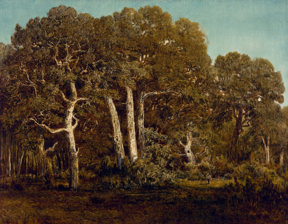 Les grands chênes du vieux Bas-Bréau - Théodore Rousseau image 1 reproduction de peinture à l’huile