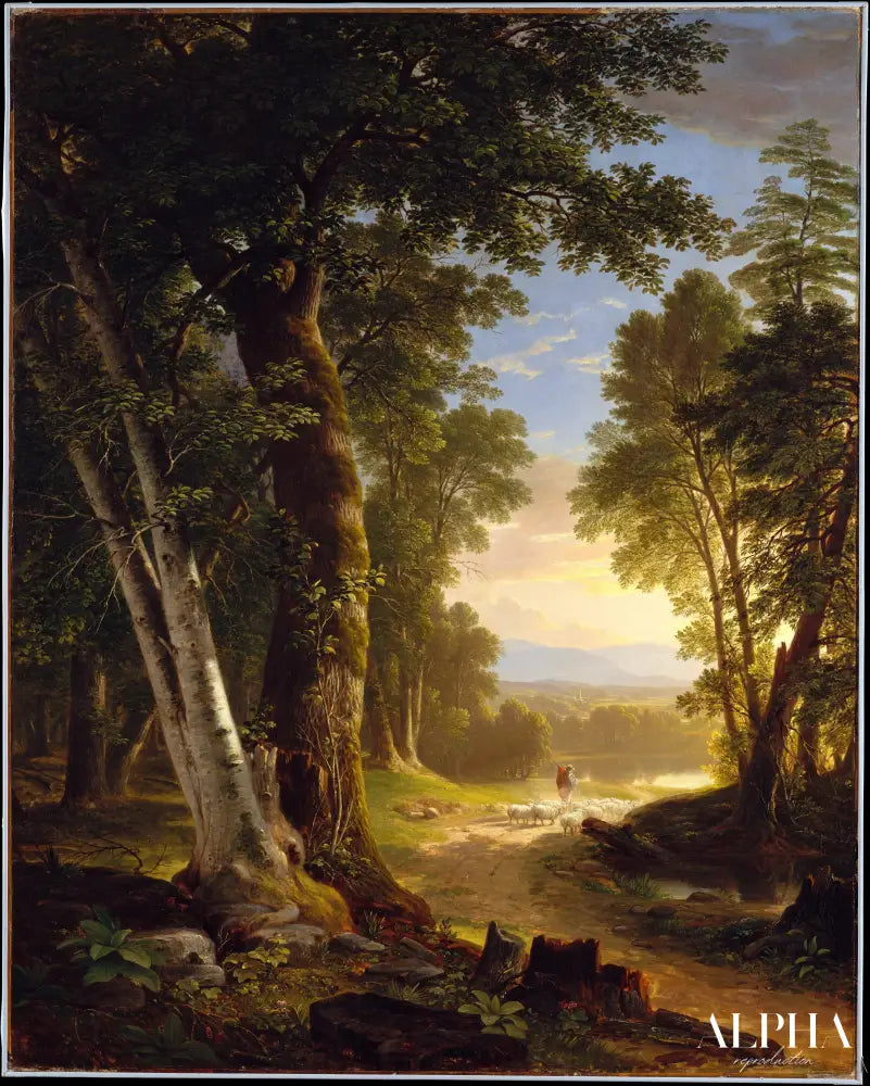 Les hêtres, 1845 - Asher Brown Durand - Reproductions de tableaux et peintures haut de gamme