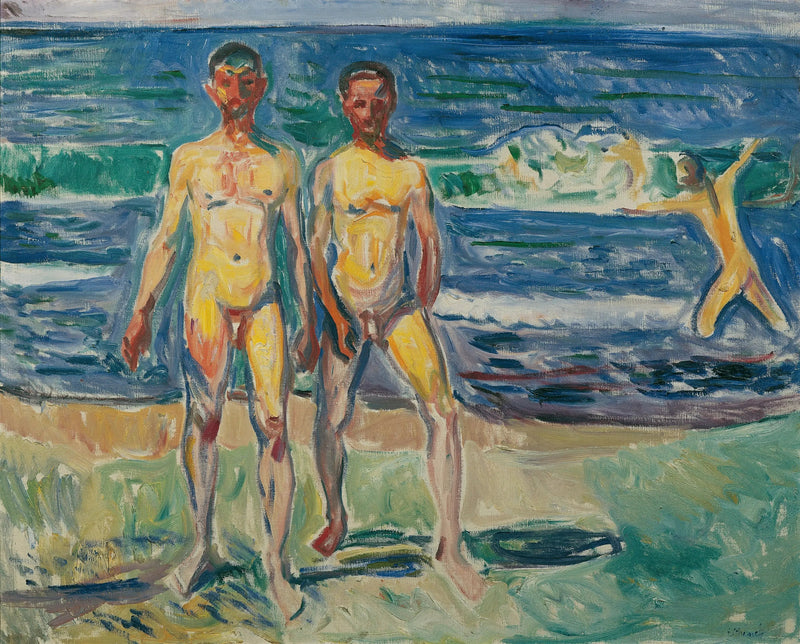 Los hombres bañándose - Edvard Munch