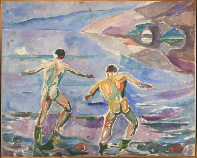 Los hombres bañándose - Edvard Munch