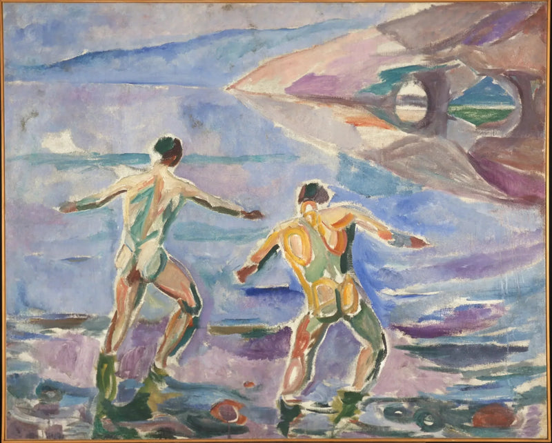 Los hombres bañándose - Edvard Munch
