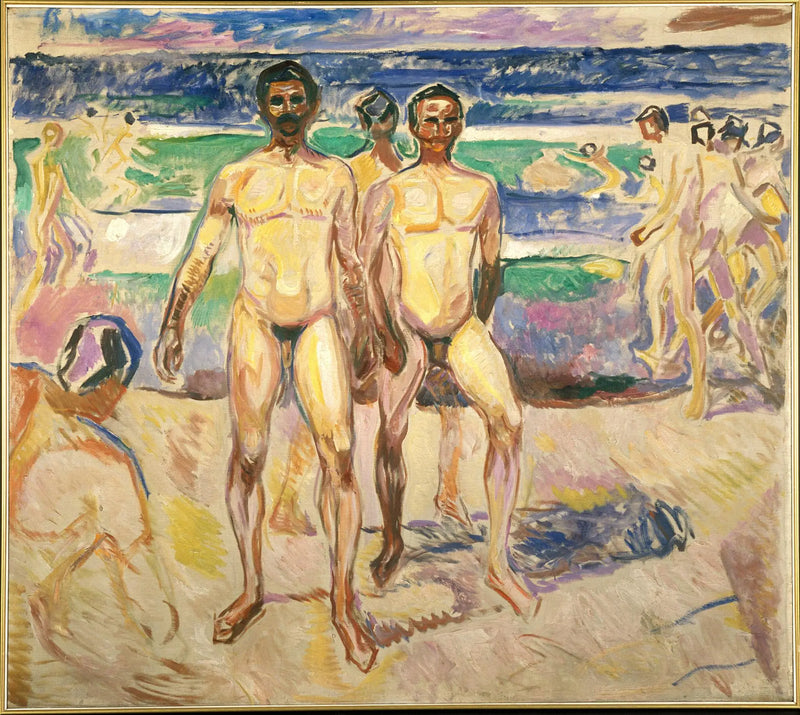 Los hombres bañándose - Edvard Munch