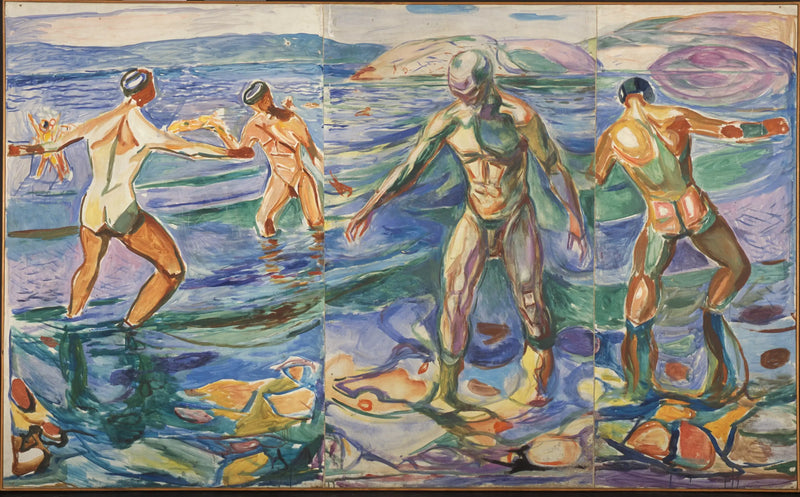 Los hombres bañándose - Edvard Munch