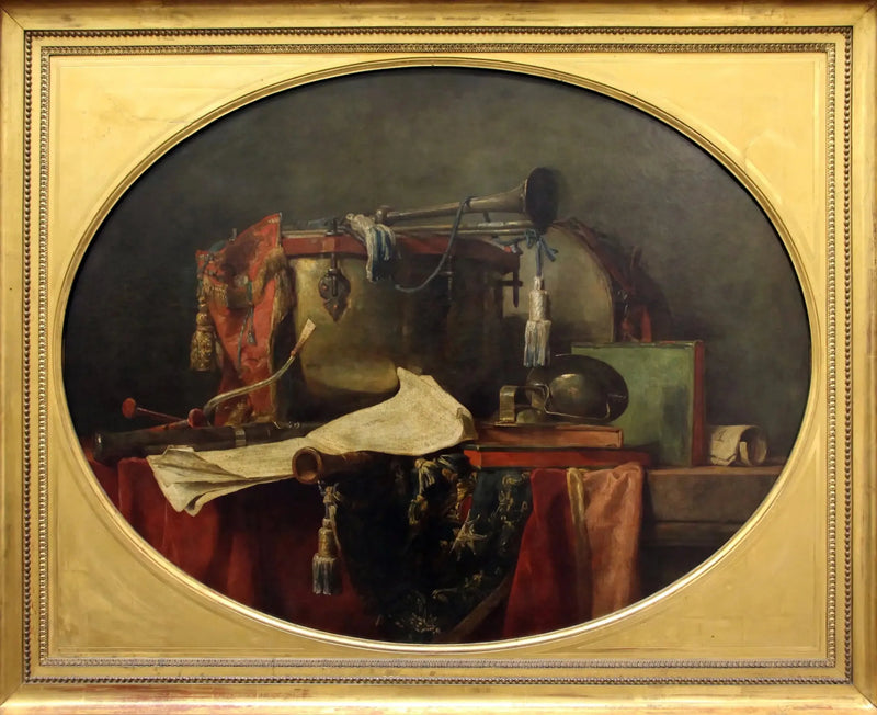 Los instrumentos de la música militar - Jean Simeón Chardin