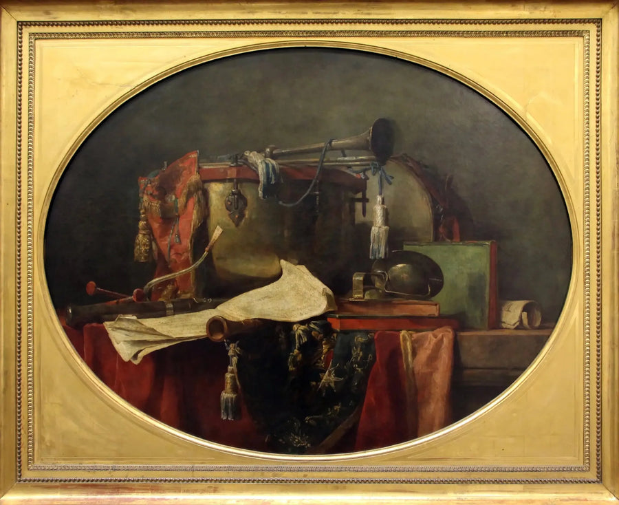 Los instrumentos de la música militar - Jean Simeón Chardin