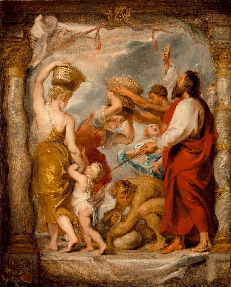 Los israelitas recogen el maná en el desierto - Peter Paul Rubens