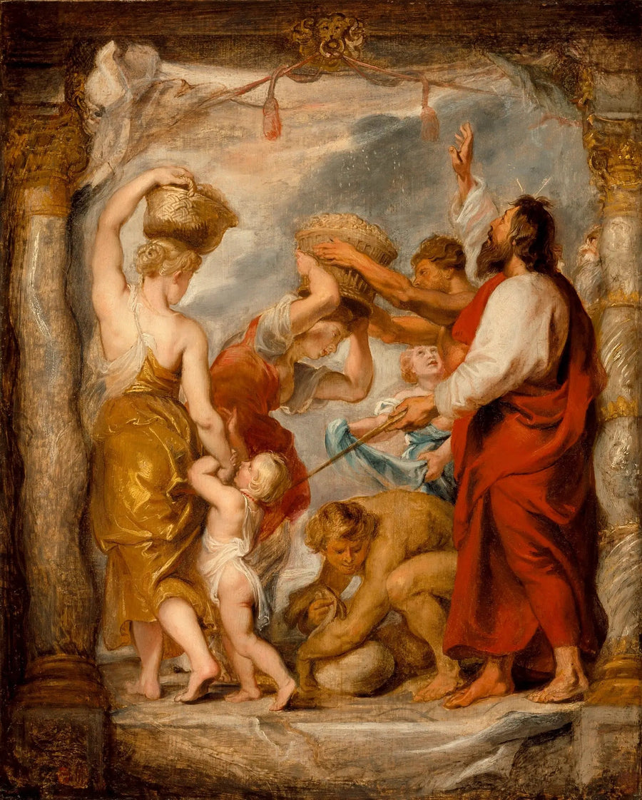 Los israelitas recogen el maná en el desierto - Peter Paul Rubens