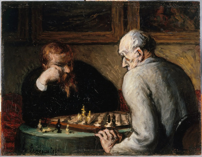 Los jugadores de ajedrez - Honoré Daumier