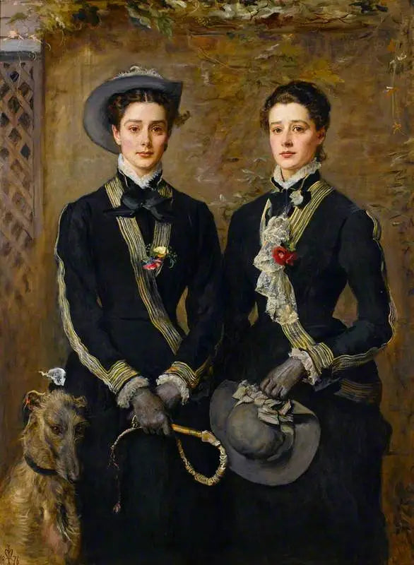 Los binoculares, Kate y Grace Hoare - John Everett Millais