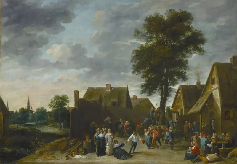 Los Kermis en la Posada de la Media Luna - David Teniers el Joven