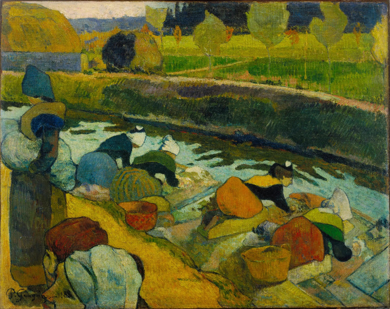 Las Lavadoras en Arles I (La Roubine del Rey) - Paul Gauguin