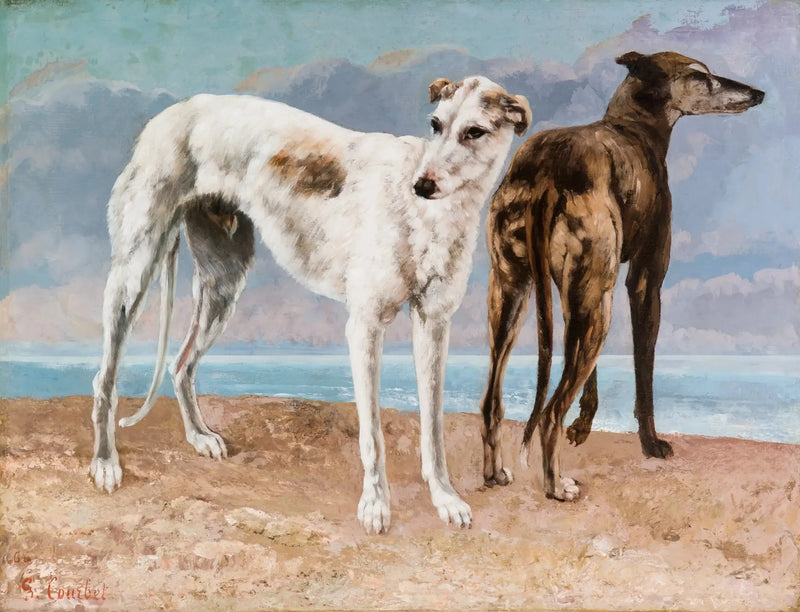 Los galgos del conde de Choiseul - Gustave Courbet