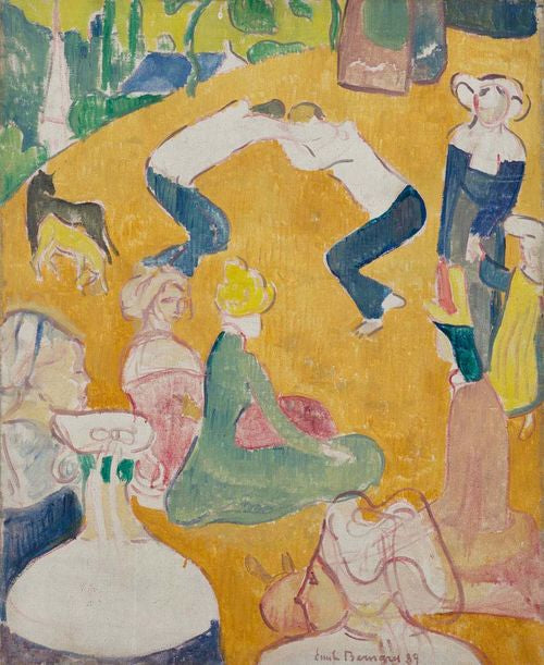 Los luchadores bretones - Émile Bernard
