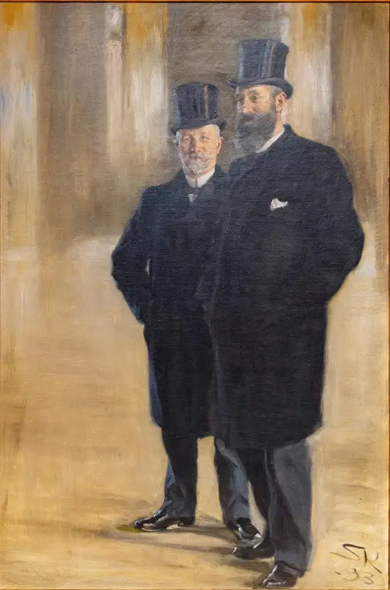 Los comerciantes Th. Wessel y Emil Vett - Peder Severin Krøyer