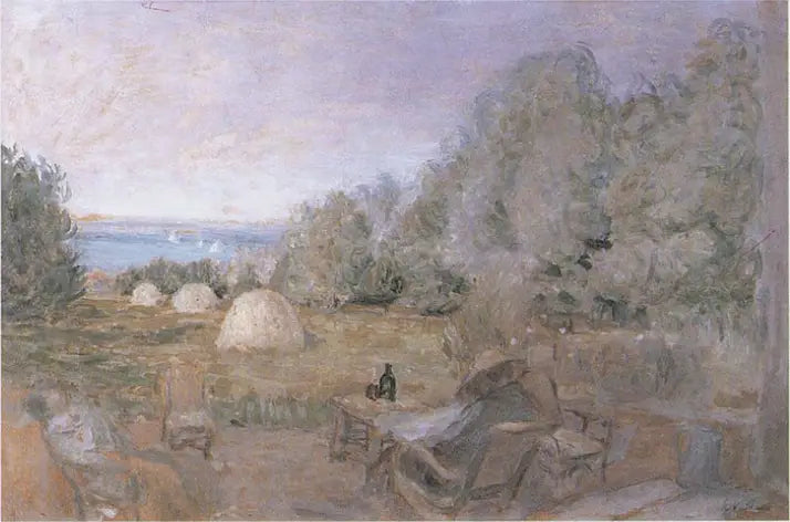 Las muelas en el jardín de las Chispas en Criqueboeuf - Édouard Vuillard