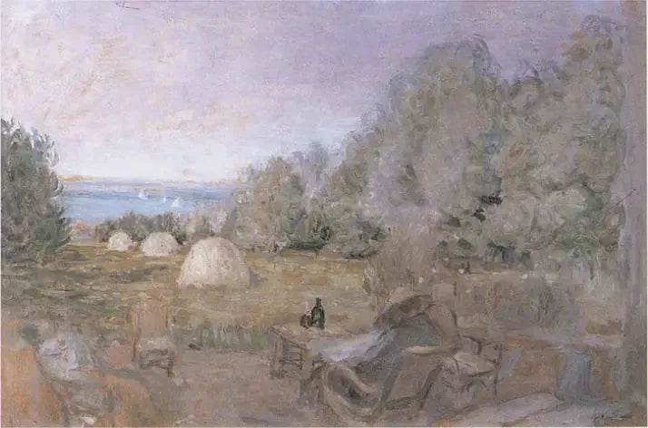 Las muelas en el jardín de las Chispas en Criqueboeuf - Édouard Vuillard