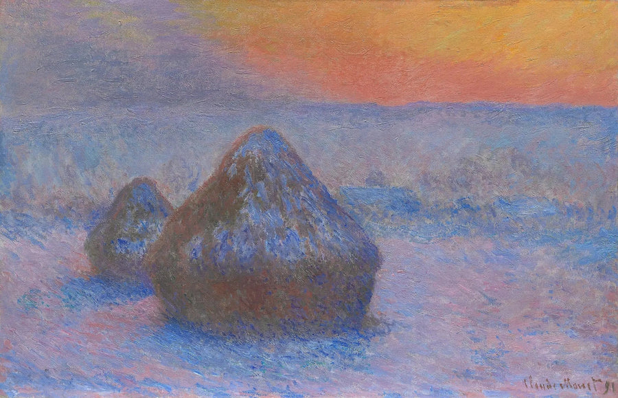 Los trigos (ratón, efecto de nieve) - Claude Monet