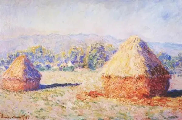 Los trigos bajo la luz del sol, el efecto de la mañana - Claude Monet