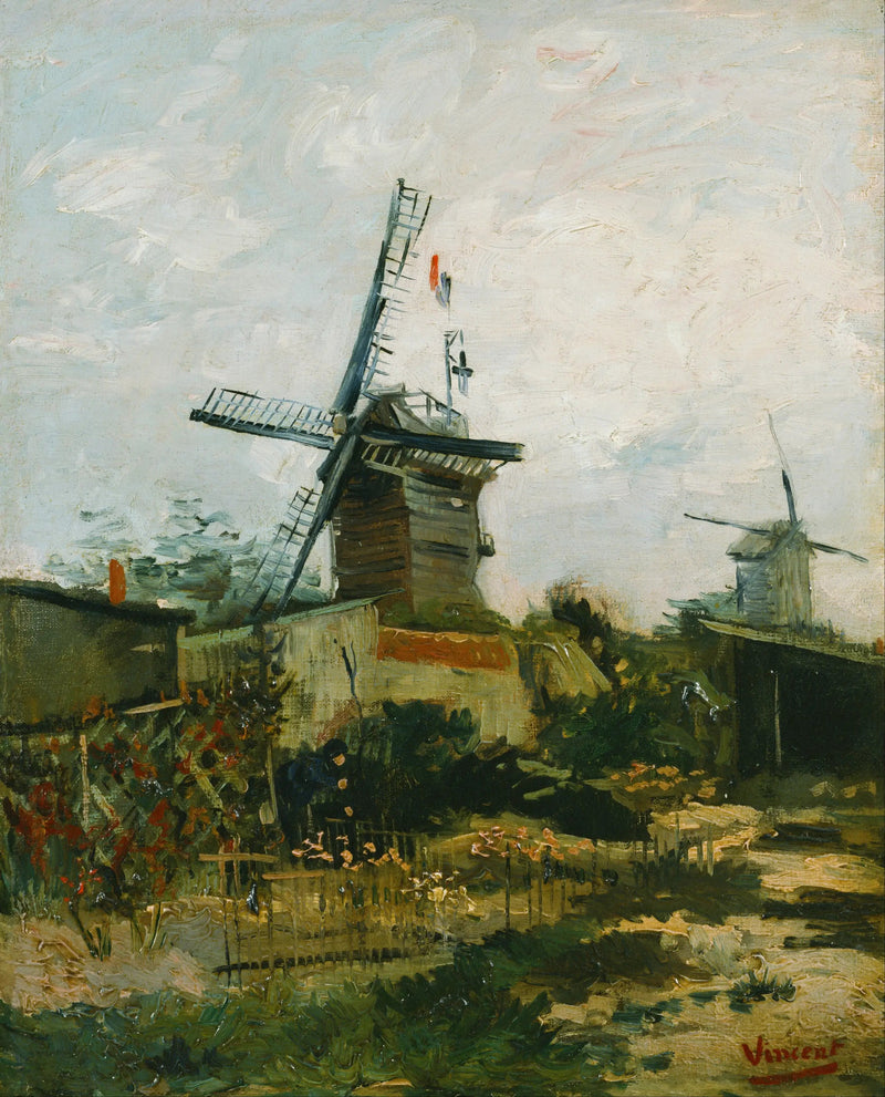 Los molinos de viento de Montmartre - Vincent van Gogh