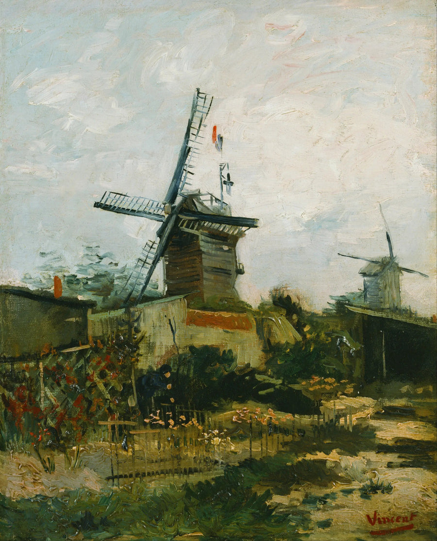Los molinos de viento de Montmartre - Vincent van Gogh