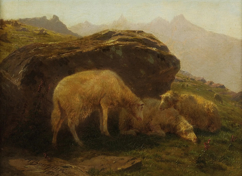 Las ovejas en una colina - Rosa Bonheur