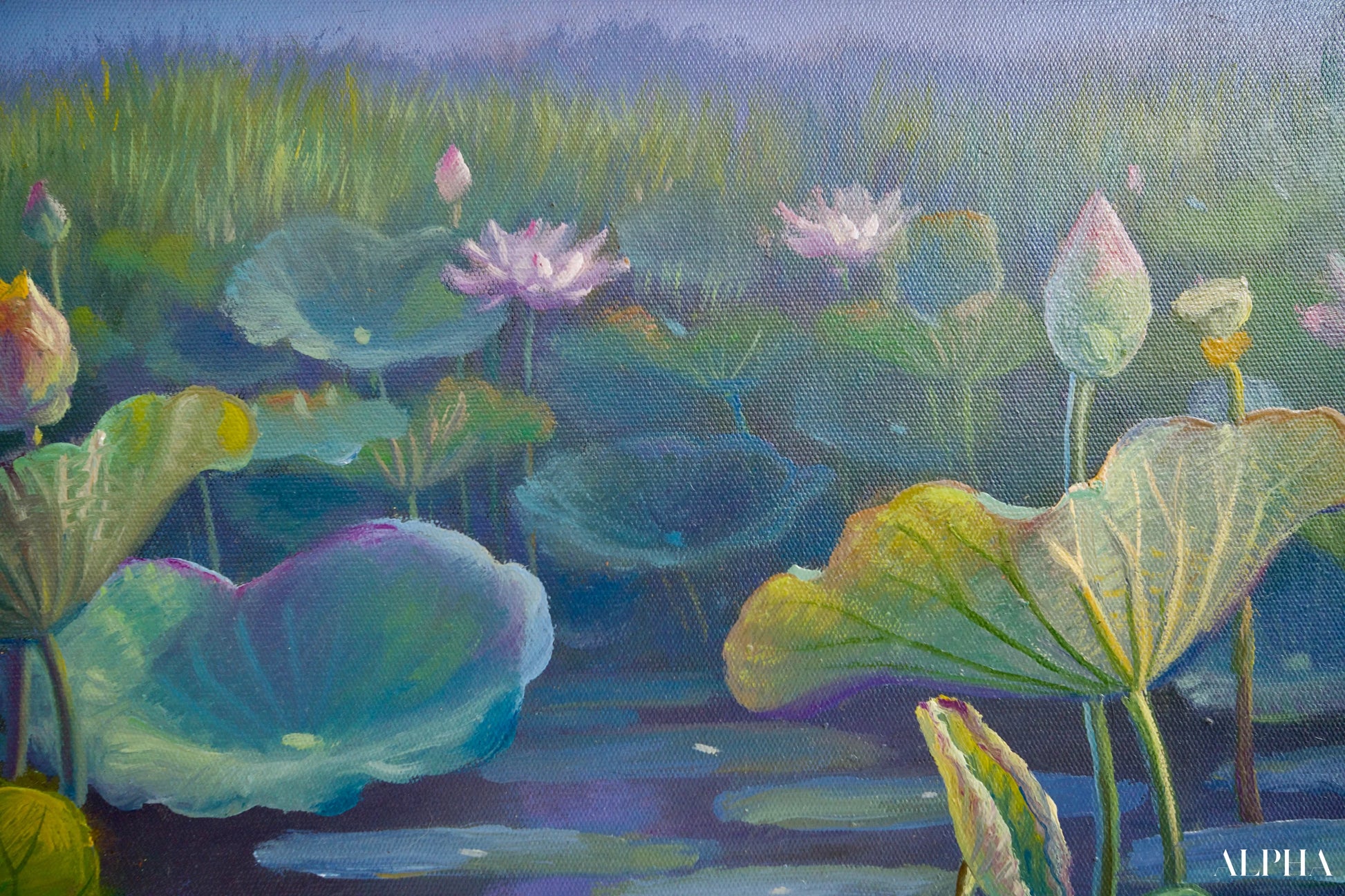 Les Nénuphars II | 160 x 100 cm Reproductions de tableaux à la peinture à l’huile