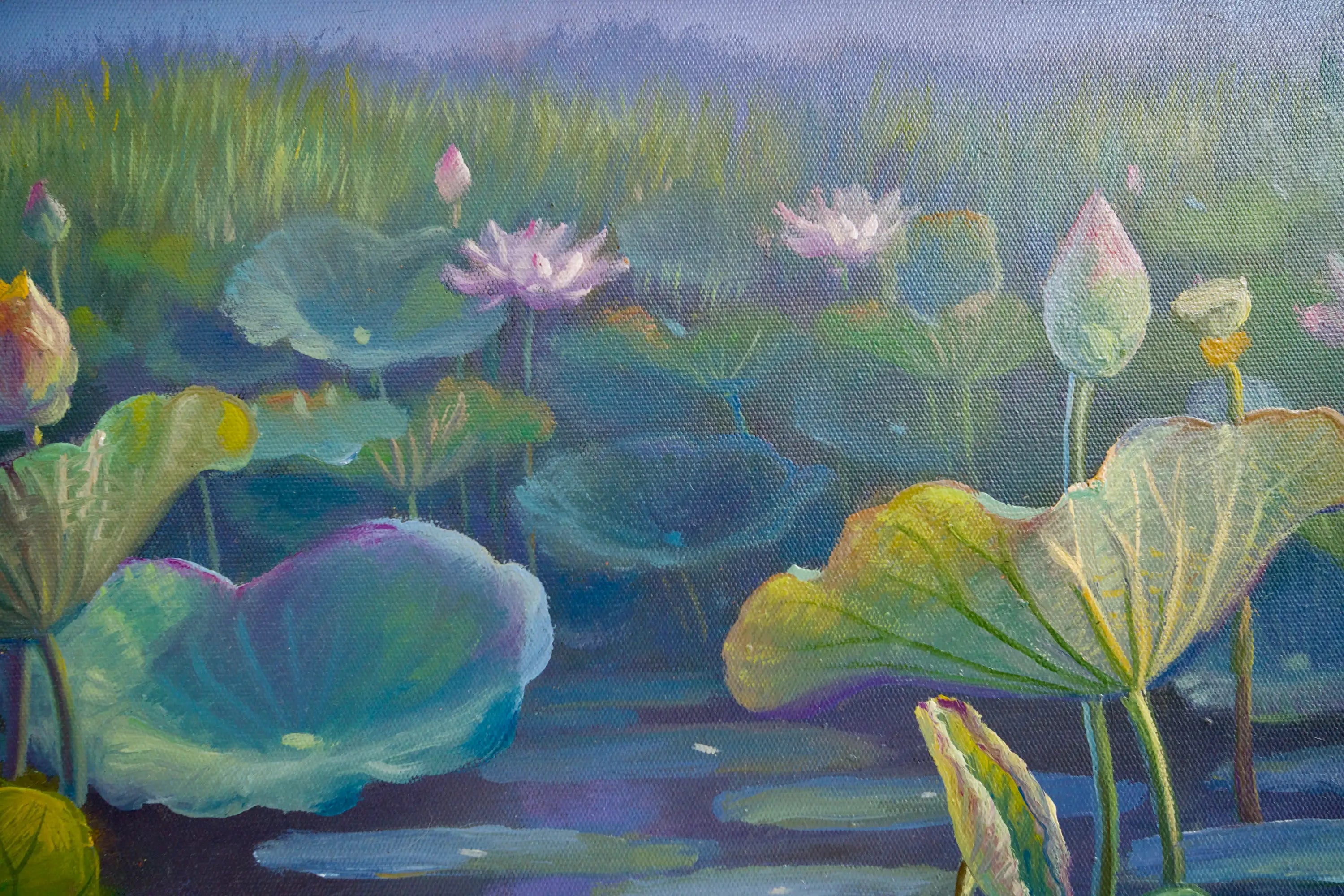 Les Nénuphars II | 160 x 100 cm Reproductions de tableaux à la peinture à l’huile