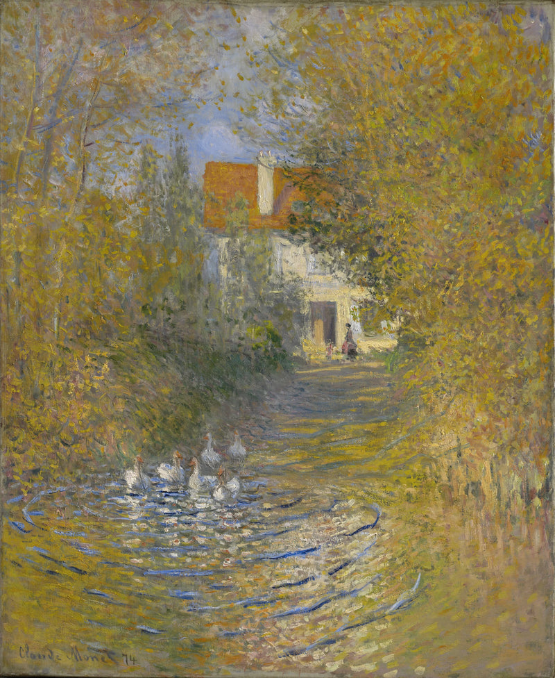 Gansos en el arroyo W347 - Claude Monet