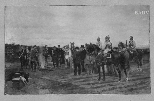 Les otages, souvenir de la campagne 1870-71 - Édouard Detaille image 1 copie de tableau peinte à la main
