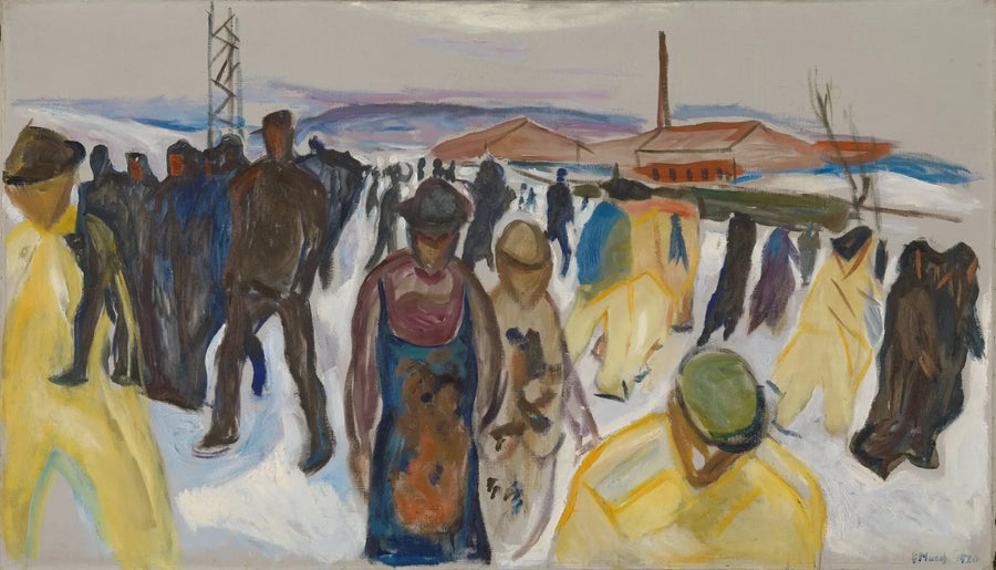 Los trabajadores regresan a casa - Edvard Munch