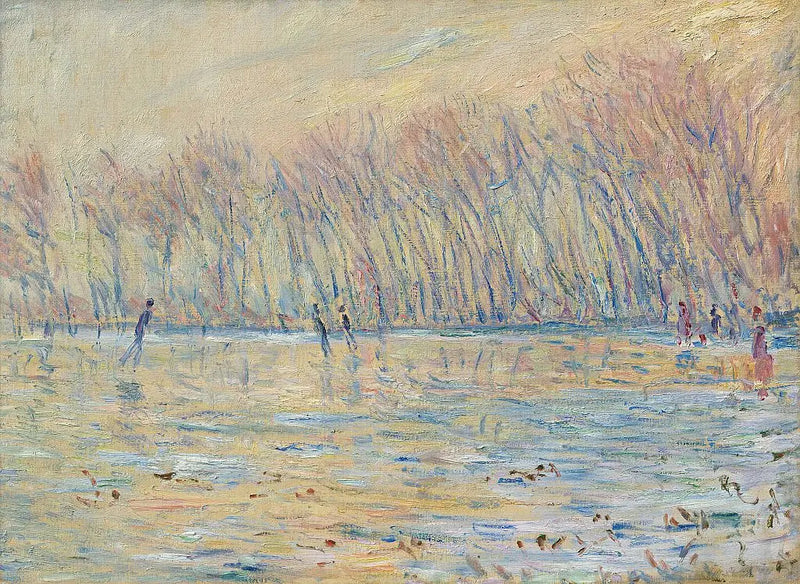 Los patinadores en Giverny - Claude Monet