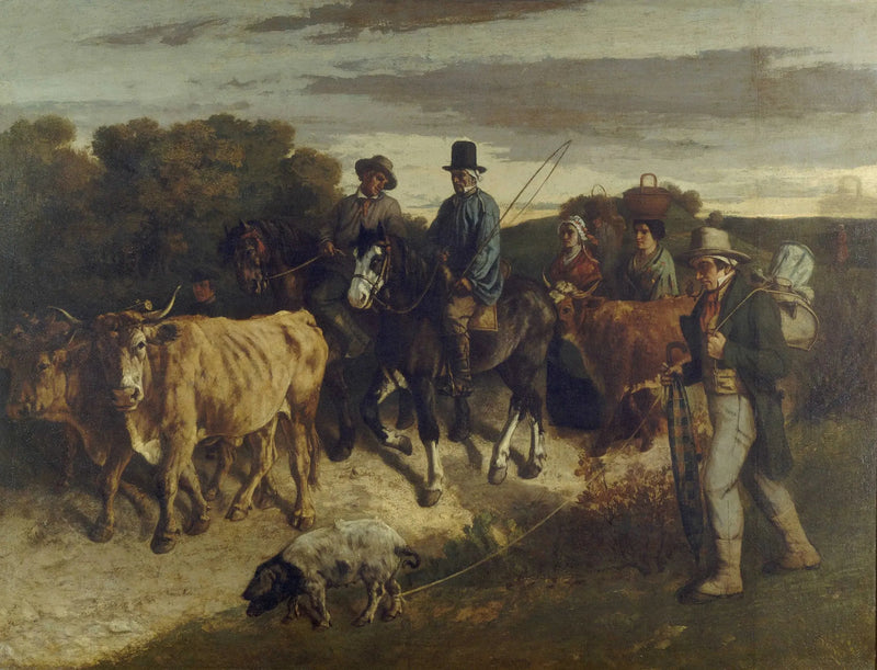 Los campesinos de Flagey regresando de la feria - Gustave Courbet