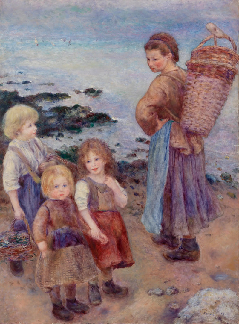Las pescadoras de mejillones en Berneval - Pierre-Auguste Renoir