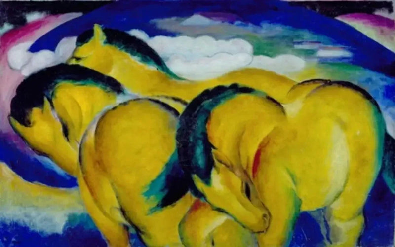 Los Pequeños Caballos Amarillos - Franz Marc